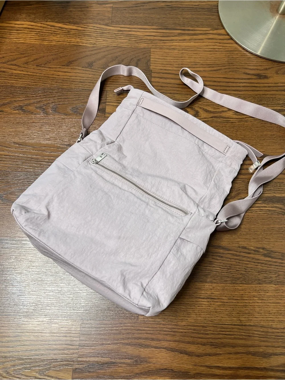 Lululemon On My Level Crossbody Bag in a light purple shade
